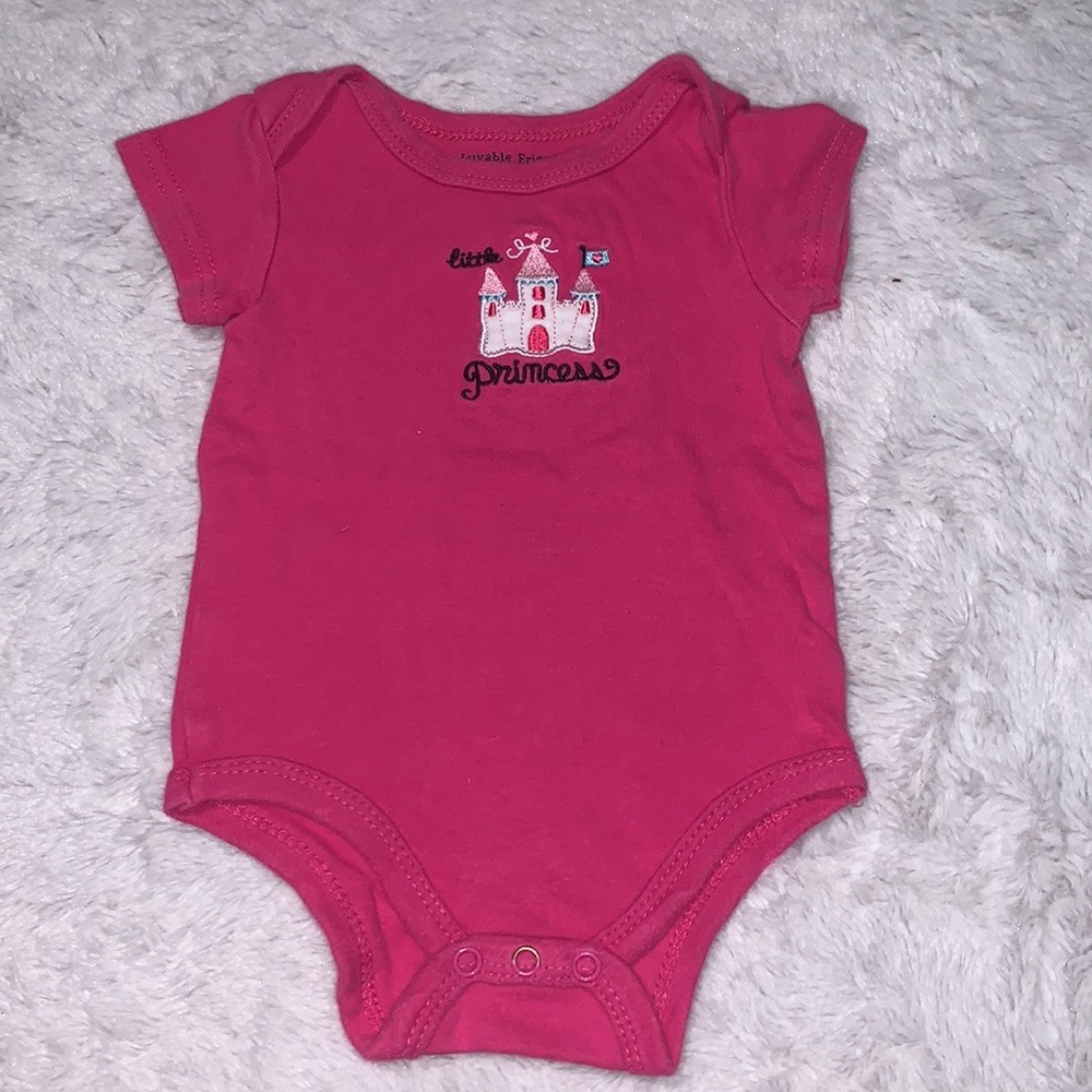 (3 for $10) luvable friends pink little princess bodysuit